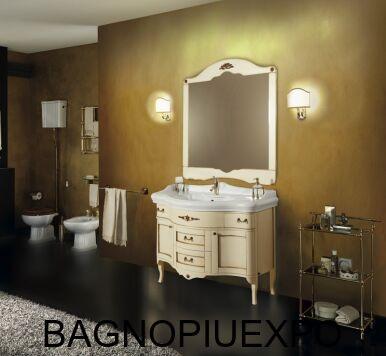 Bagno Piu     105*81*58 AVORIO CON ORO OPACO +  AZZURRA 110*61 +  
