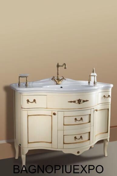 Bagno Piu     105*81*58 AVORIO CON ORO OPACO +  110*61 +  