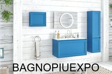 Bagno Piu Тумба под раковину подвесная 80*45*45 цвет CIELO OPACO +керамическая раковина 81*12*46