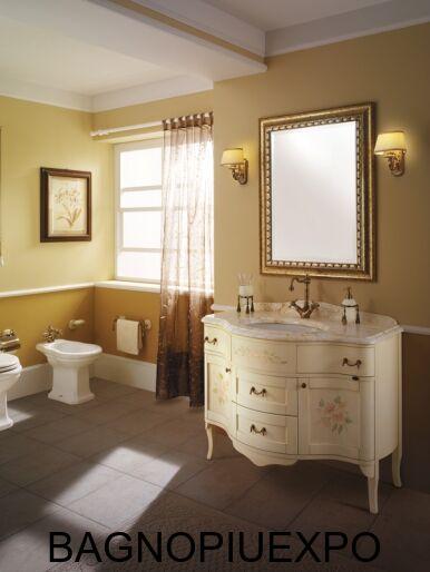 Bagno Piu   105*81*58  AVORIO CON DECORI+  ANCARA VENATO 110*2*61+  +  
