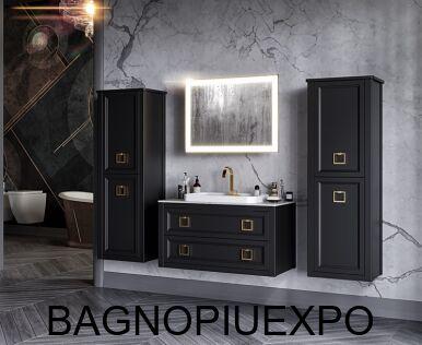 Bagno Piu   95*83*50,5  ANTRACITE OPACO +  96*2*51,5 CARRARA +  +   