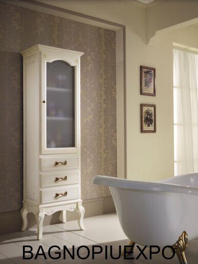 Bagno Piu      BIANCO CON ORO DECOR OPACO 55,5*190*40,5+  