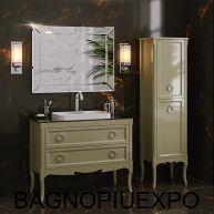 Bagno Piu   105*83*50,5  OLIVA LUCIDO +    NERO MARQUINA 107*2*51.5 +   +  
