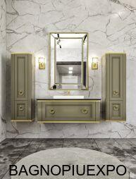 Bagno Piu Зеркало в отделке золото cm. 101 х 126 h.
