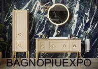 Bagno Piu    AVORIO CON ORO LUCIDO 139*41*44,5+  CARRARA 143*2*45,5,+   +   