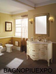 Bagno Piu   105*81*58  AVORIO CON DECORI+  ANCARA VENATO 110*2*61+  +  