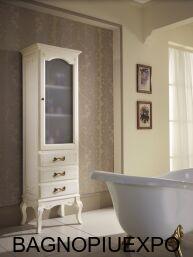 Bagno Piu      BIANCO CON ORO DECOR OPACO 55,5*190*40,5+  